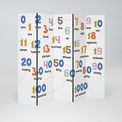 COUNTING LESSON 5-Panel Room Divider