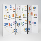 COUNTING LESSON 6-Panel Room Divider