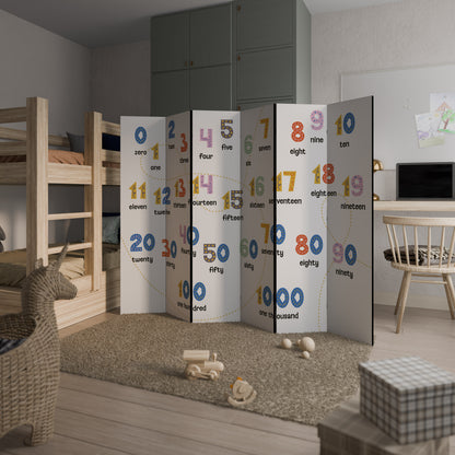 COUNTING LESSON 6-Panel Room Divider