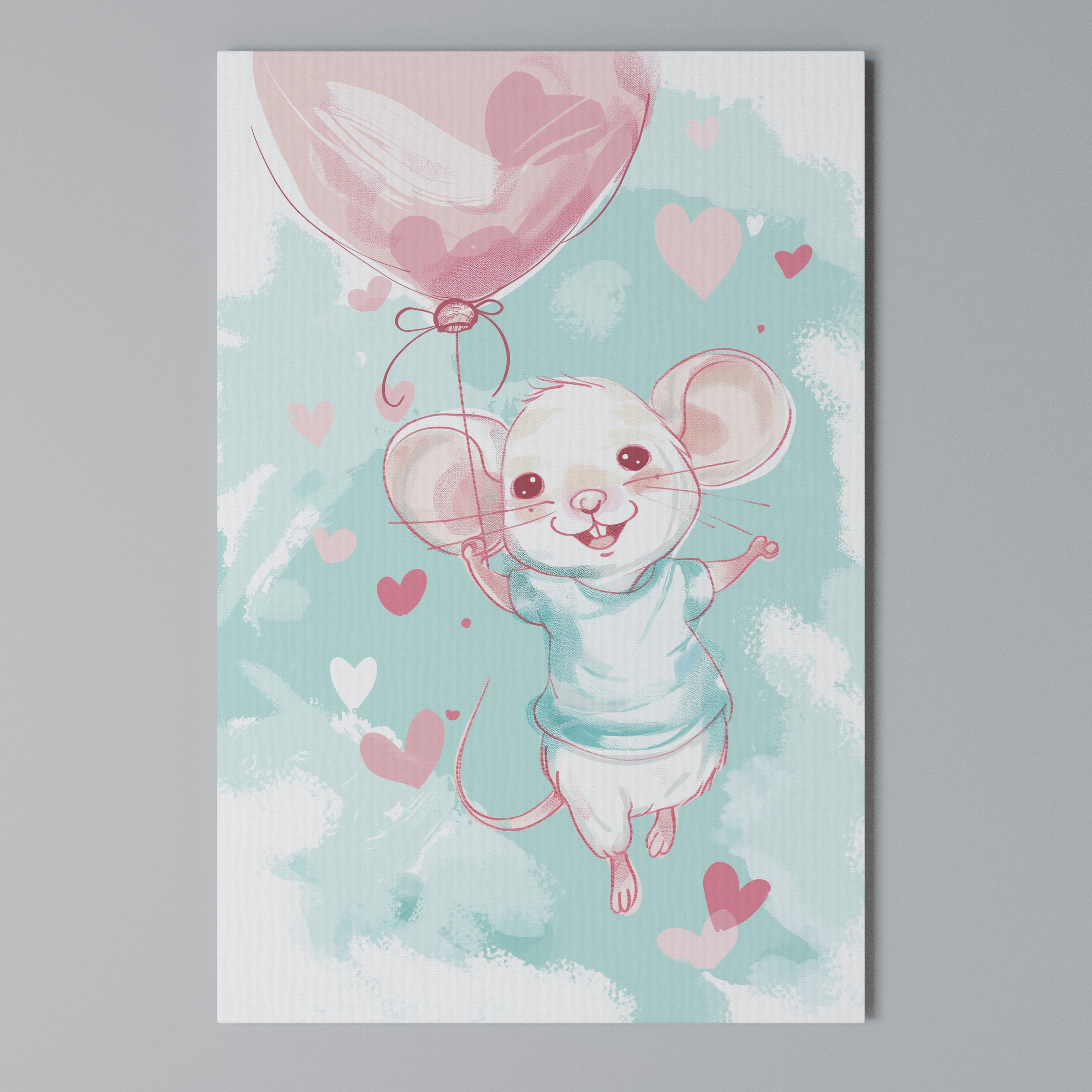 MOUSY FLOW Vertical Canvas Print
