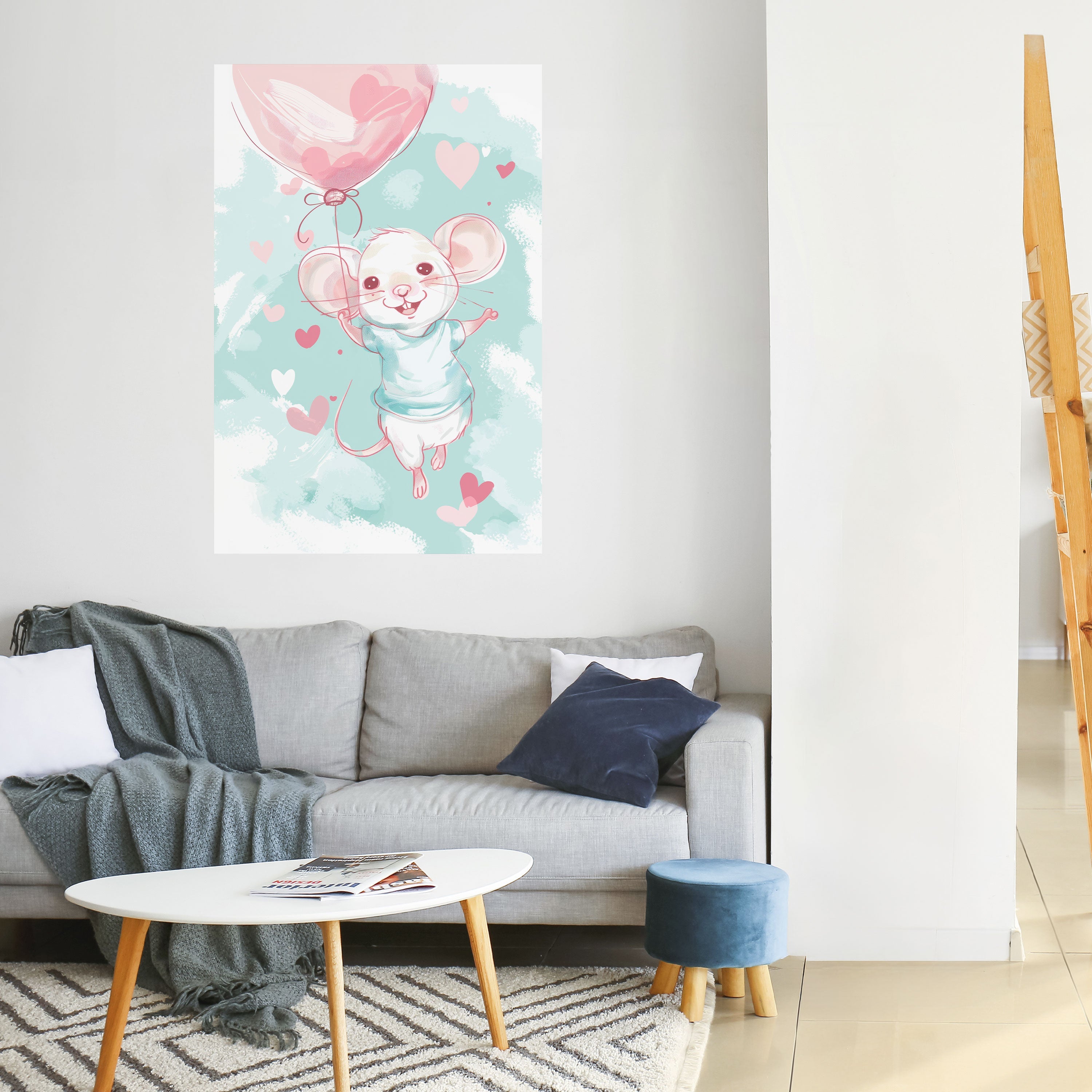 Affiche verticale autocollante MOUSY FLOW