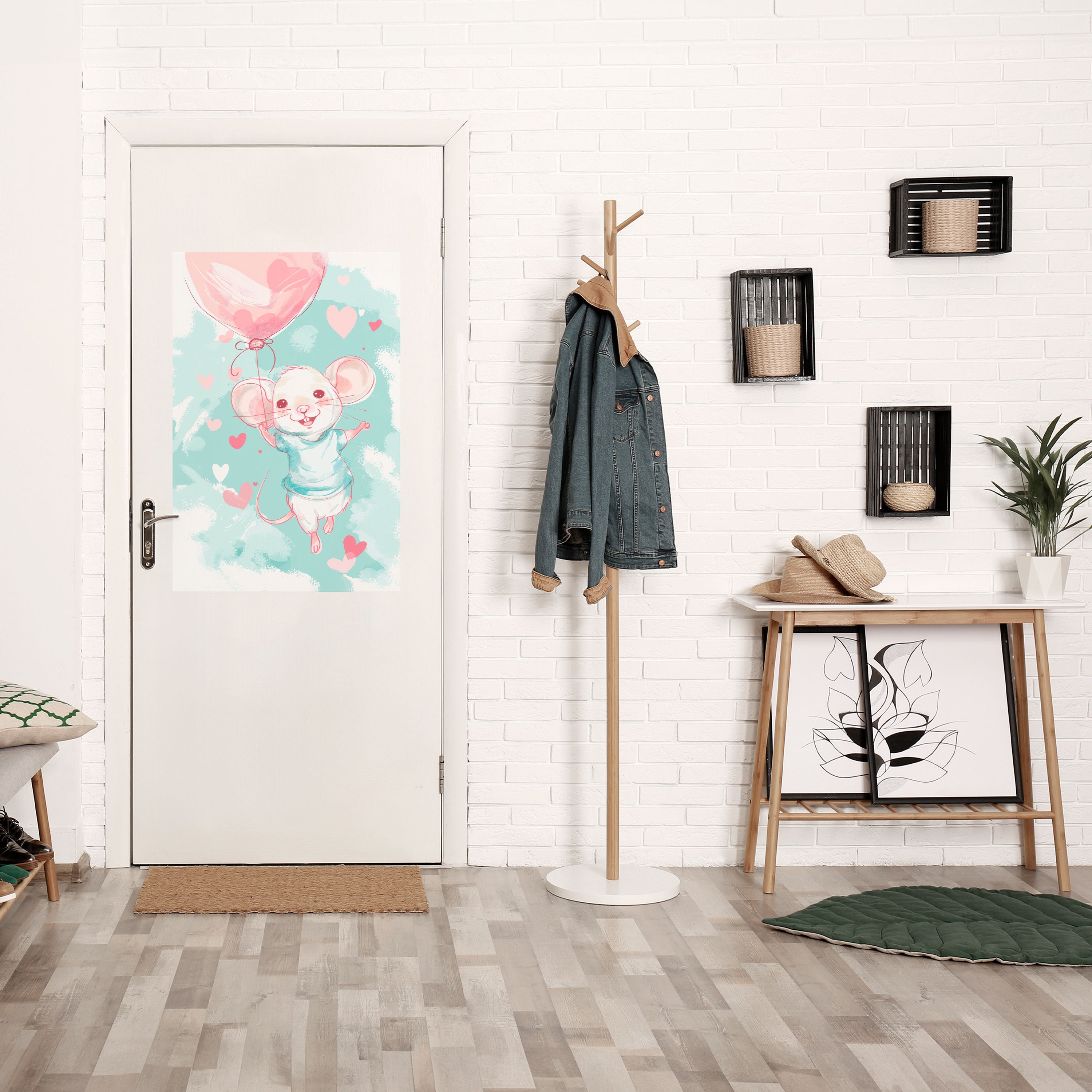 Affiche verticale autocollante MOUSY FLOW