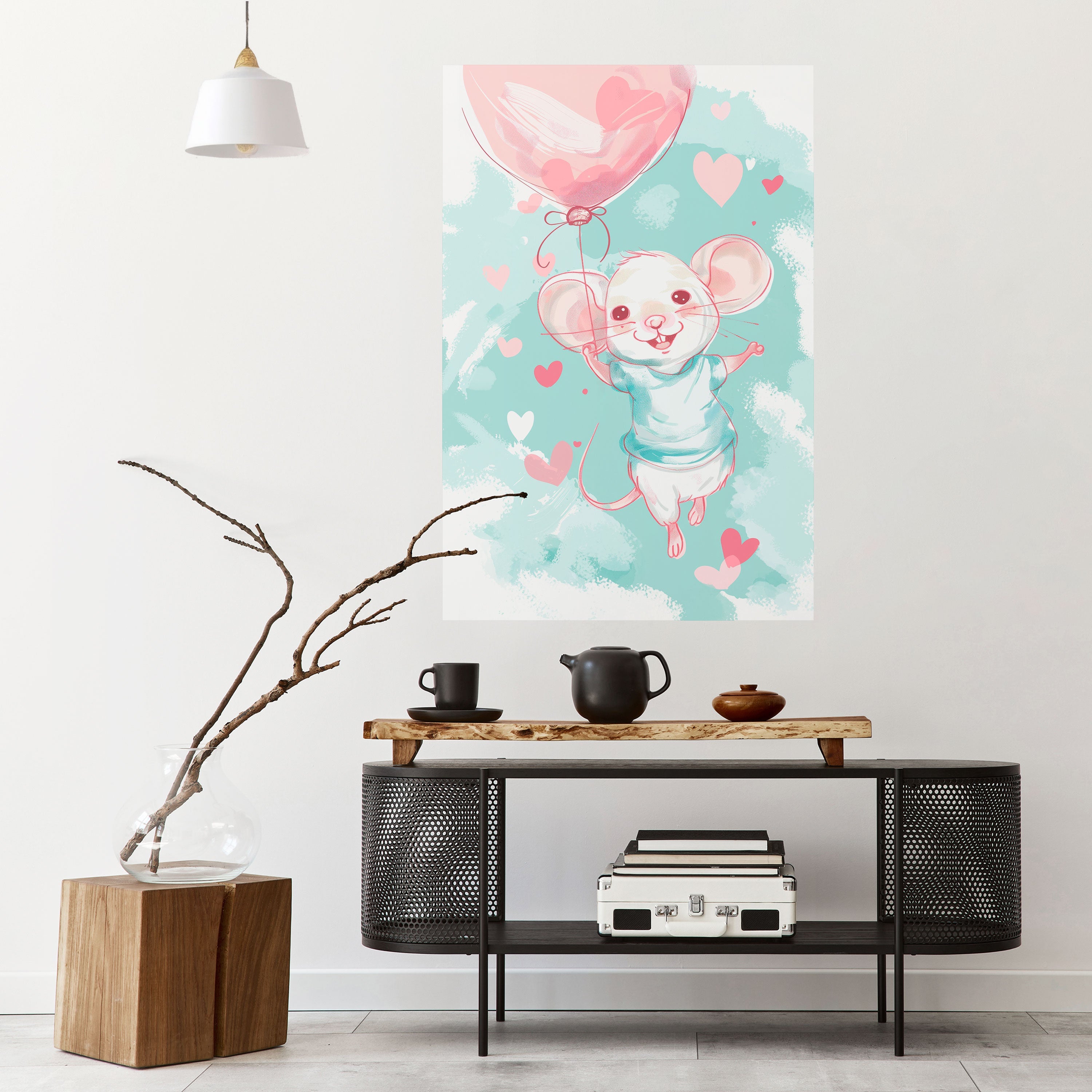 Affiche verticale autocollante MOUSY FLOW