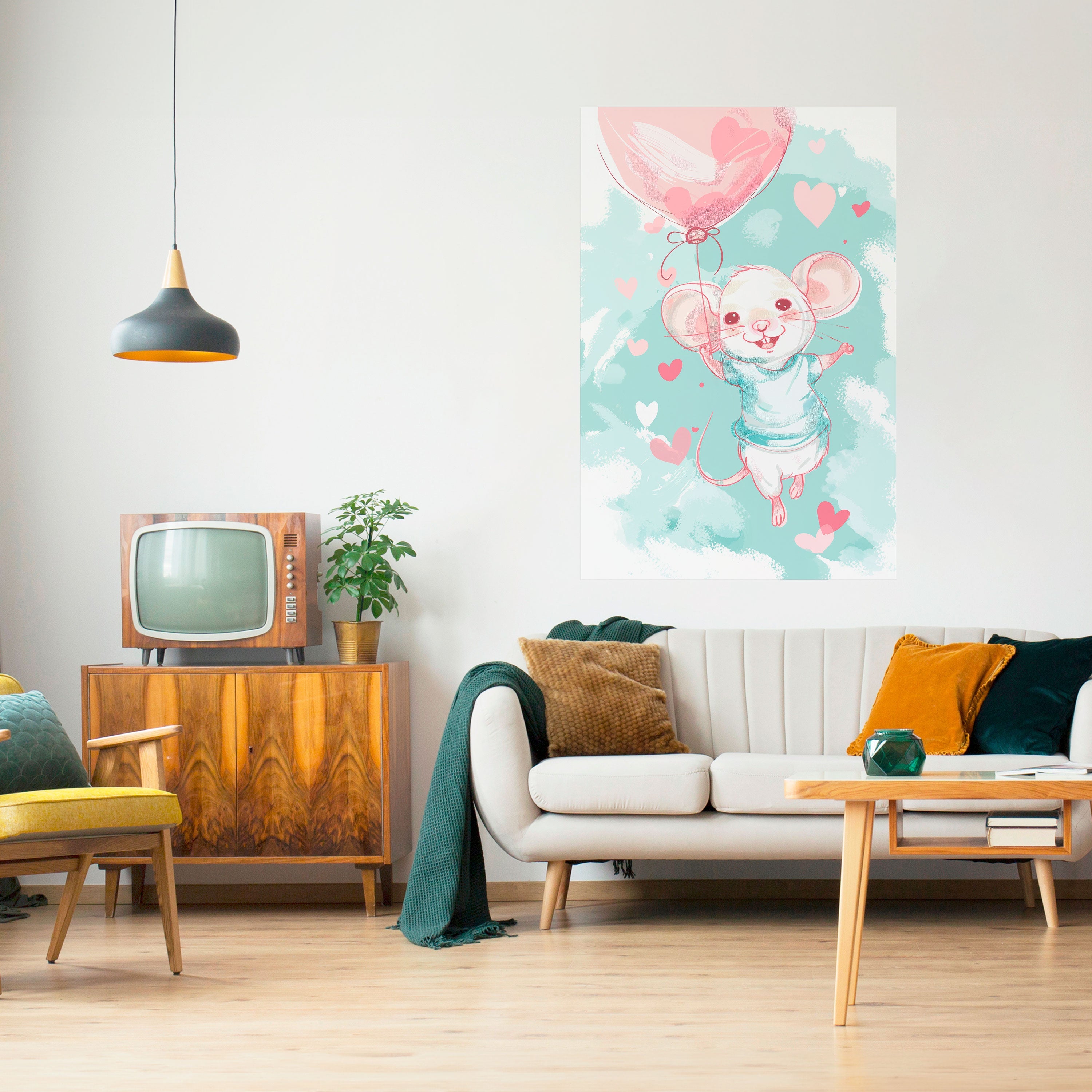 Affiche verticale autocollante MOUSY FLOW