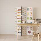 HAPPY LANGUAGE 3-Panel Room Divider