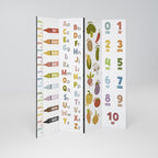 HAPPY LANGUAGE 4-Panel Room Divider