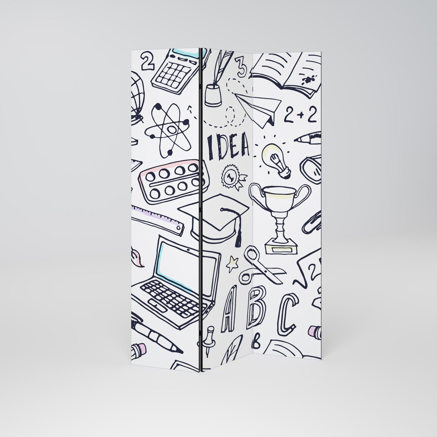 SCHOOL STUFF 3-Panel Room Divider