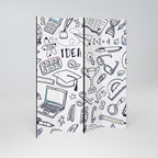 SCHOOL STUFF 4-Panel Room Divider