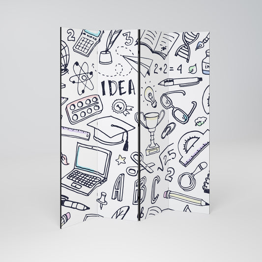 SCHOOL STUFF 4-Panel Room Divider