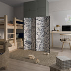SCHOOL STUFF 4-Panel Room Divider