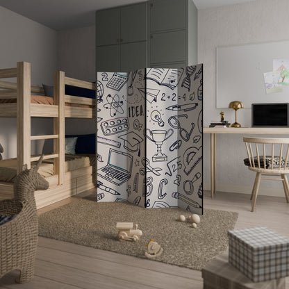 SCHOOL STUFF 4-Panel Room Divider