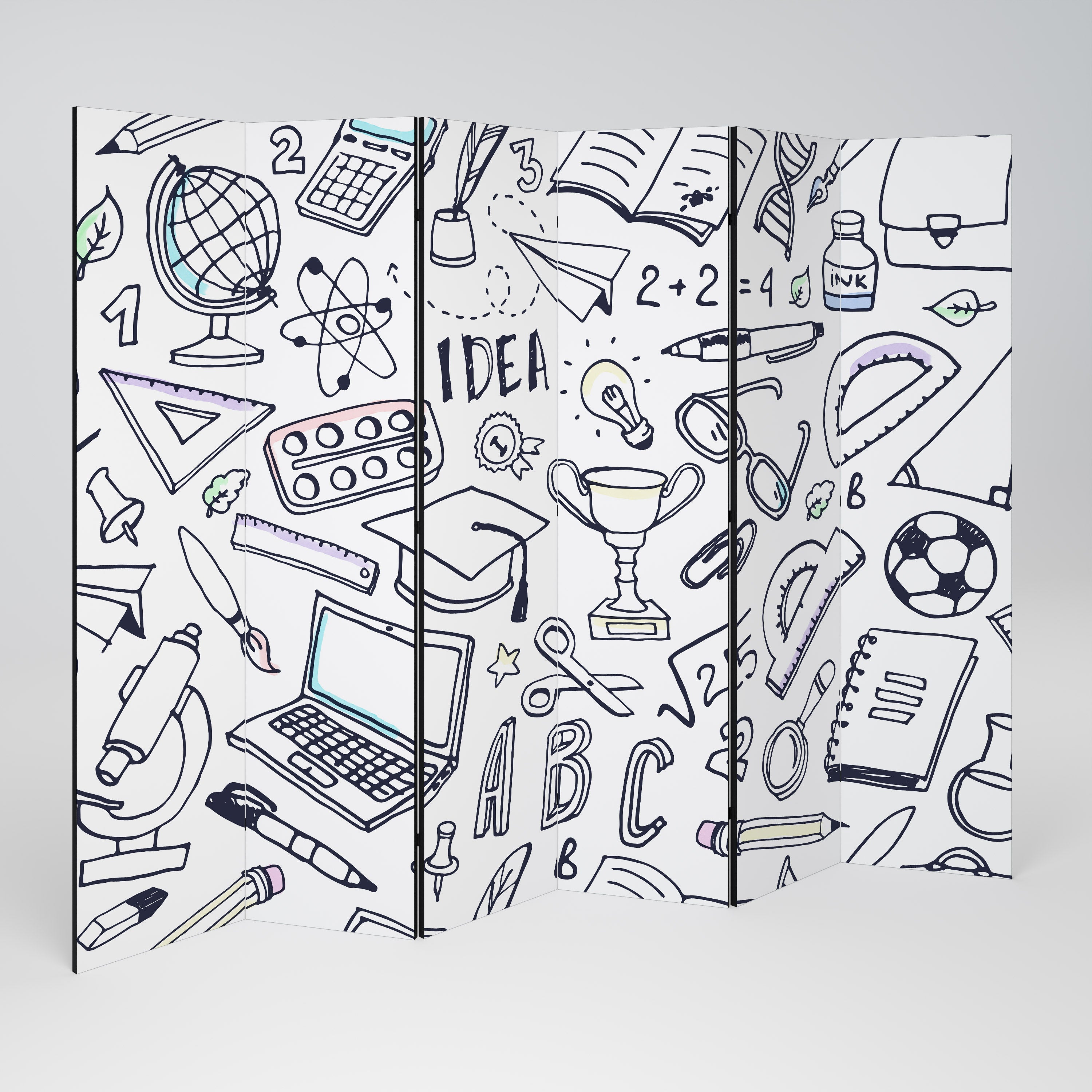 SCHOOL STUFF 6-Panel Room Divider