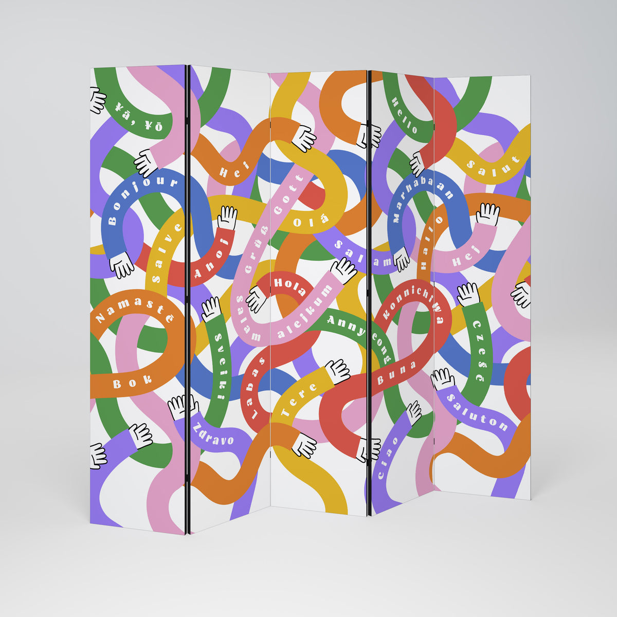 HELLO THERE 5-Panel Room Divider