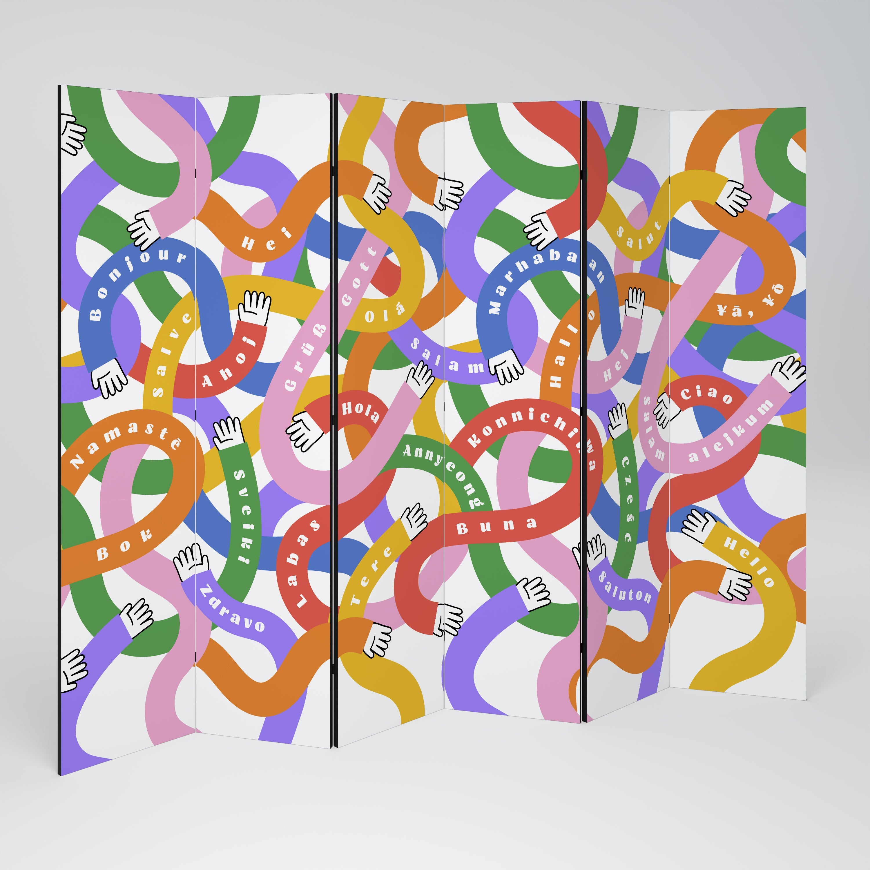 HELLO THERE Decorative 6-Panel Room Divider