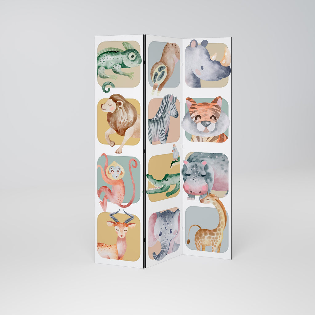 Paravent décoratif à 3 panneaux TROPICAL SQUAD