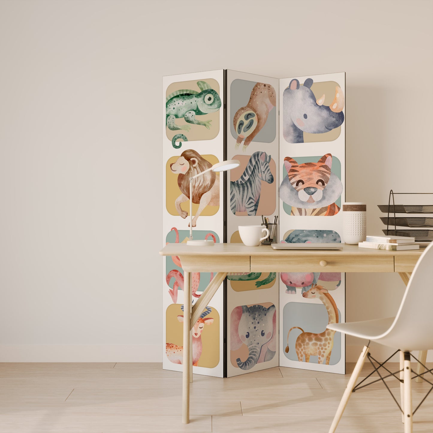 TROPICAL SQUAD 3-Panel Room Divider