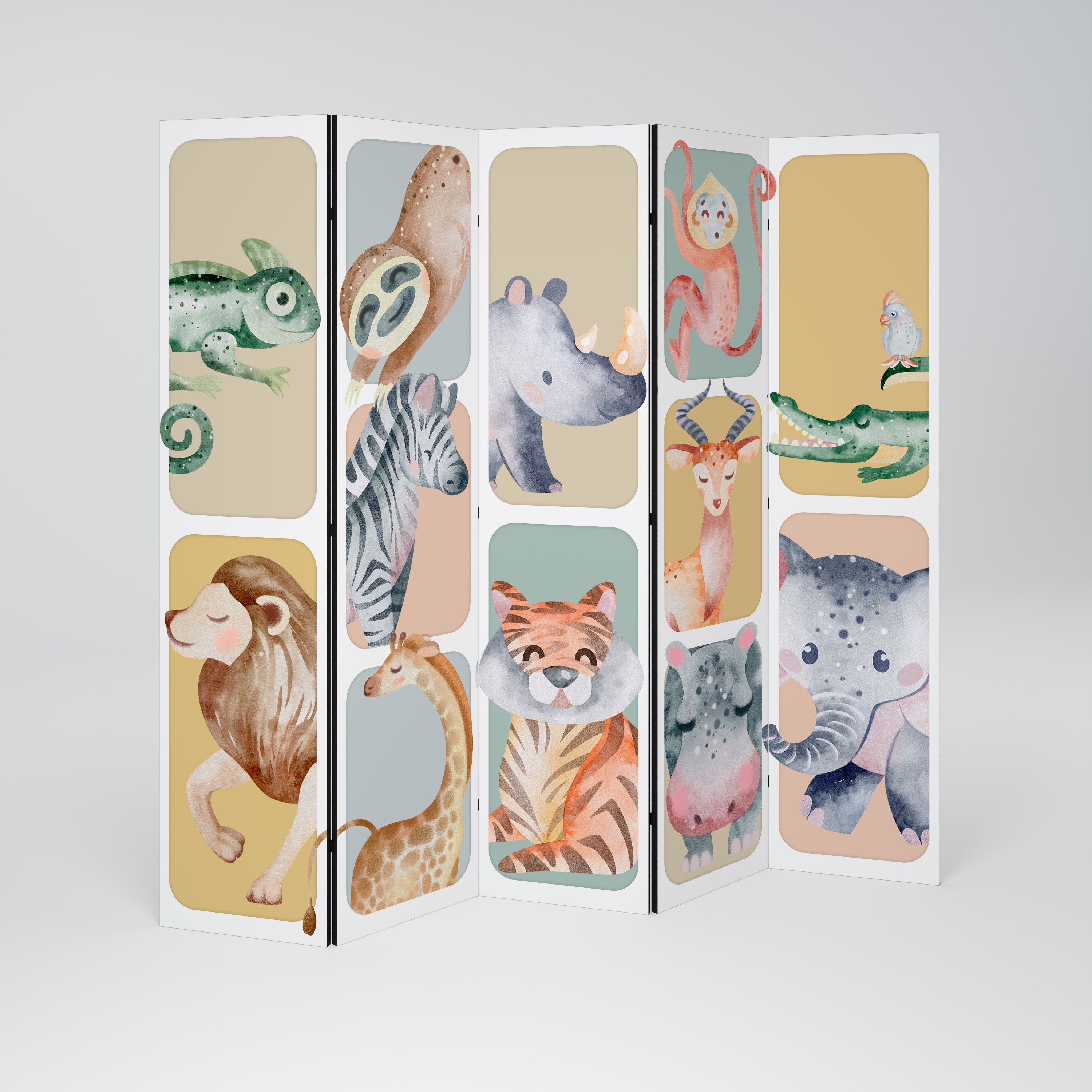 TROPICAL SQUAD 5-Panel Room Divider