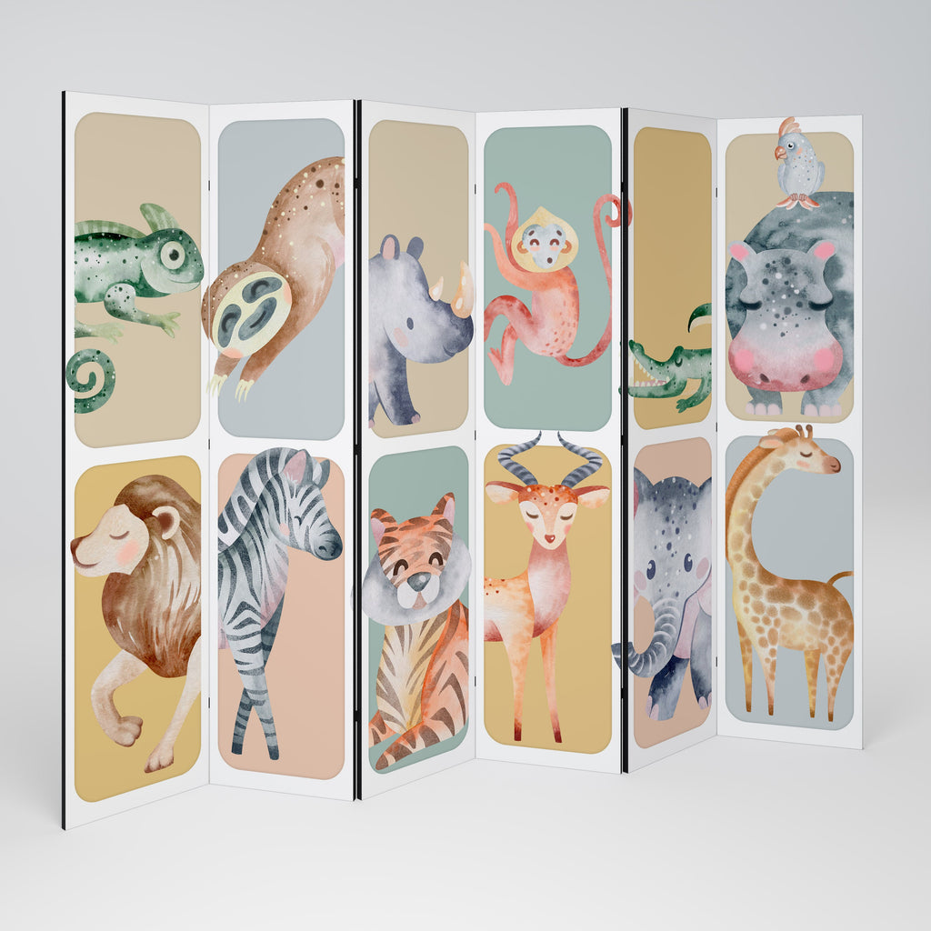 TROPICAL SQUAD Decorative 6-Panel Room Divider