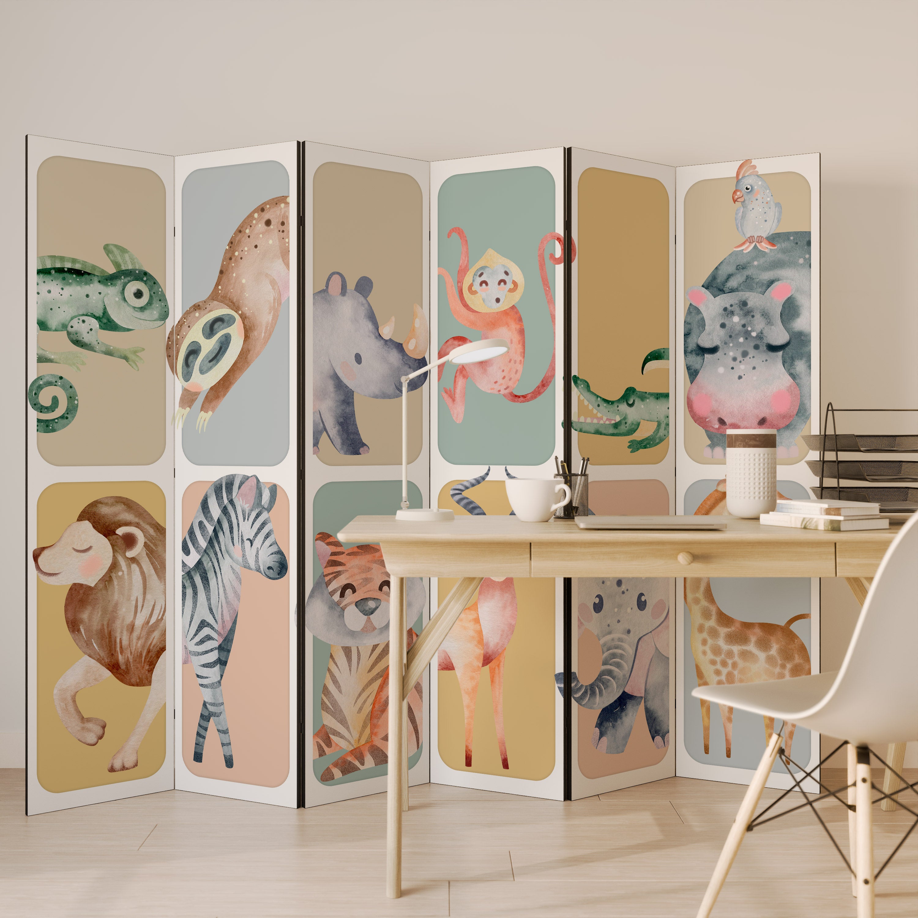 TROPICAL SQUAD 6-Panel Room Divider