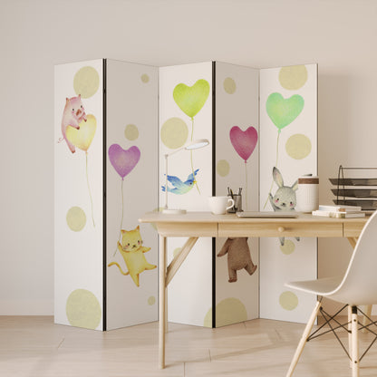 BALLOON FRIENDS 5-Panel Room Divider