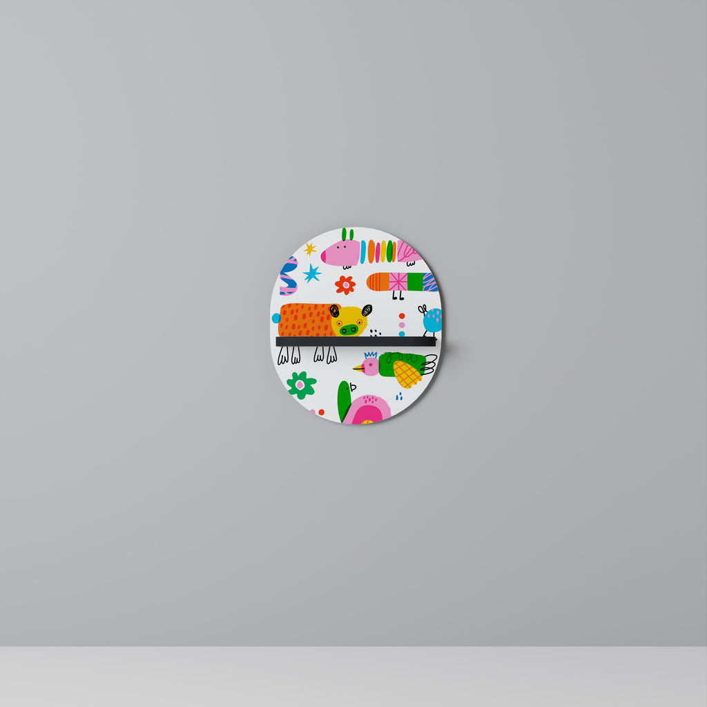 Étagère d'art ovale POWER OF IMAGINATION en finition noire