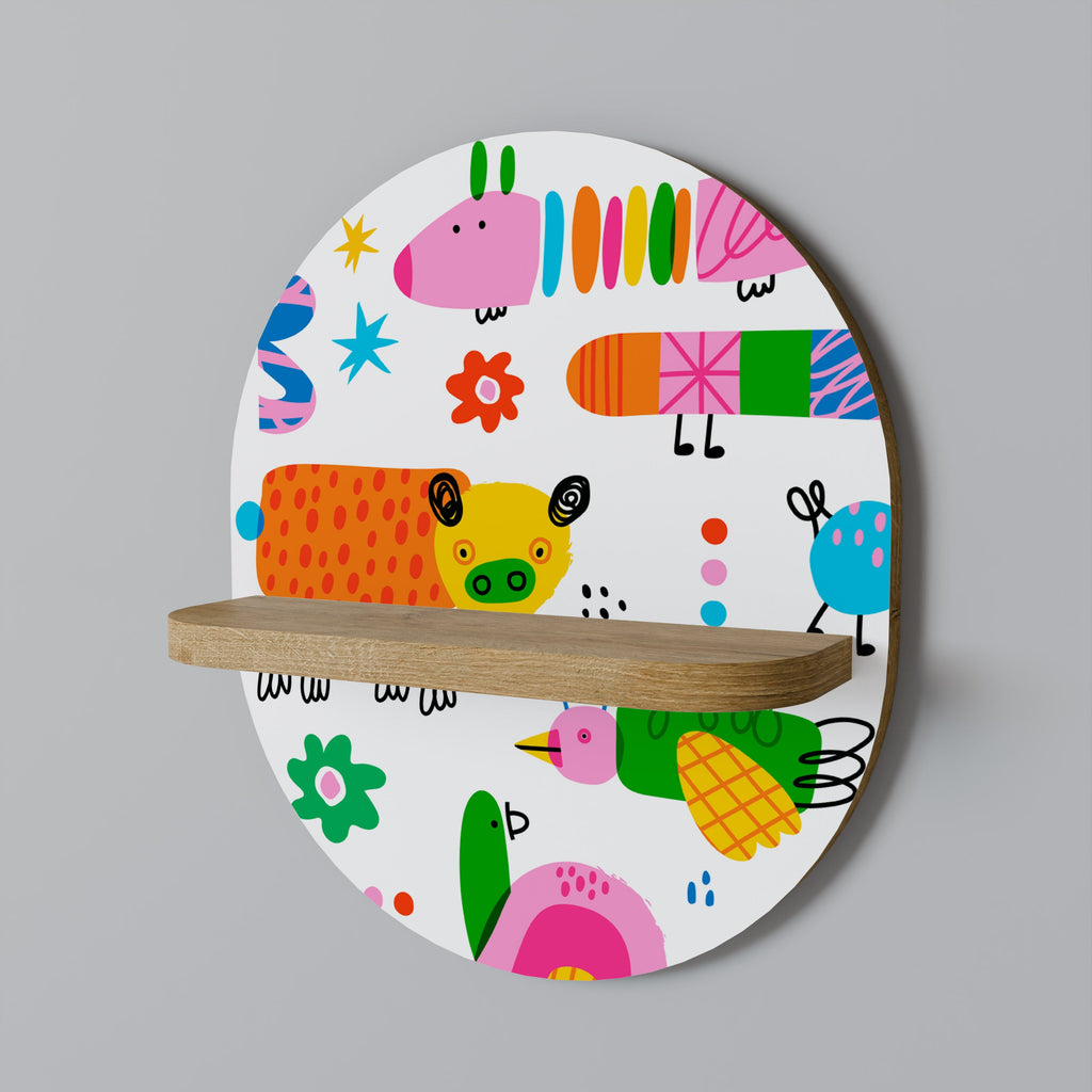 Étagère ovale effet chêne POWER OF IMAGINATION