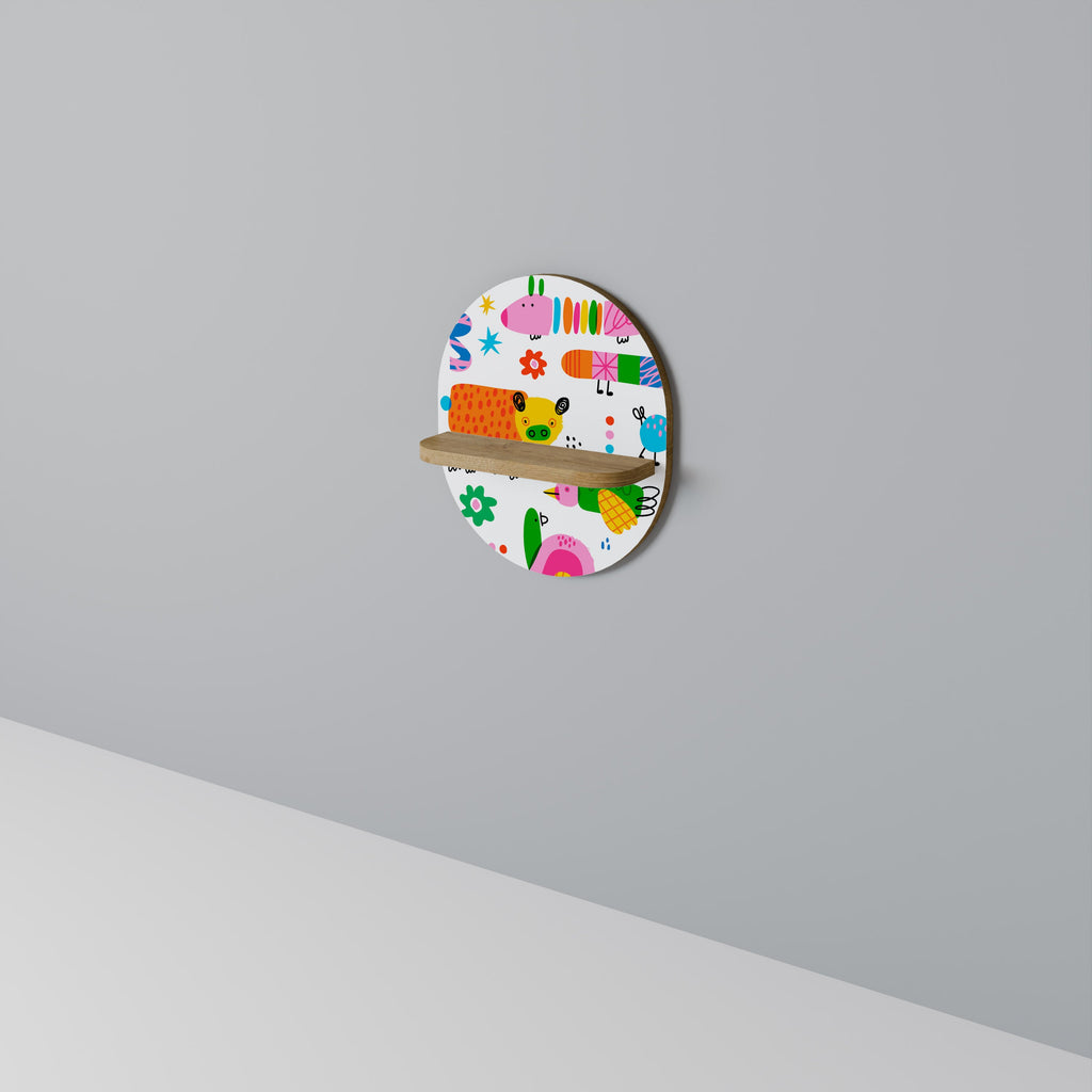 Étagère ovale effet chêne POWER OF IMAGINATION