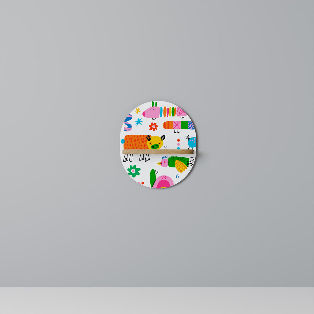 Étagère ovale effet chêne POWER OF IMAGINATION