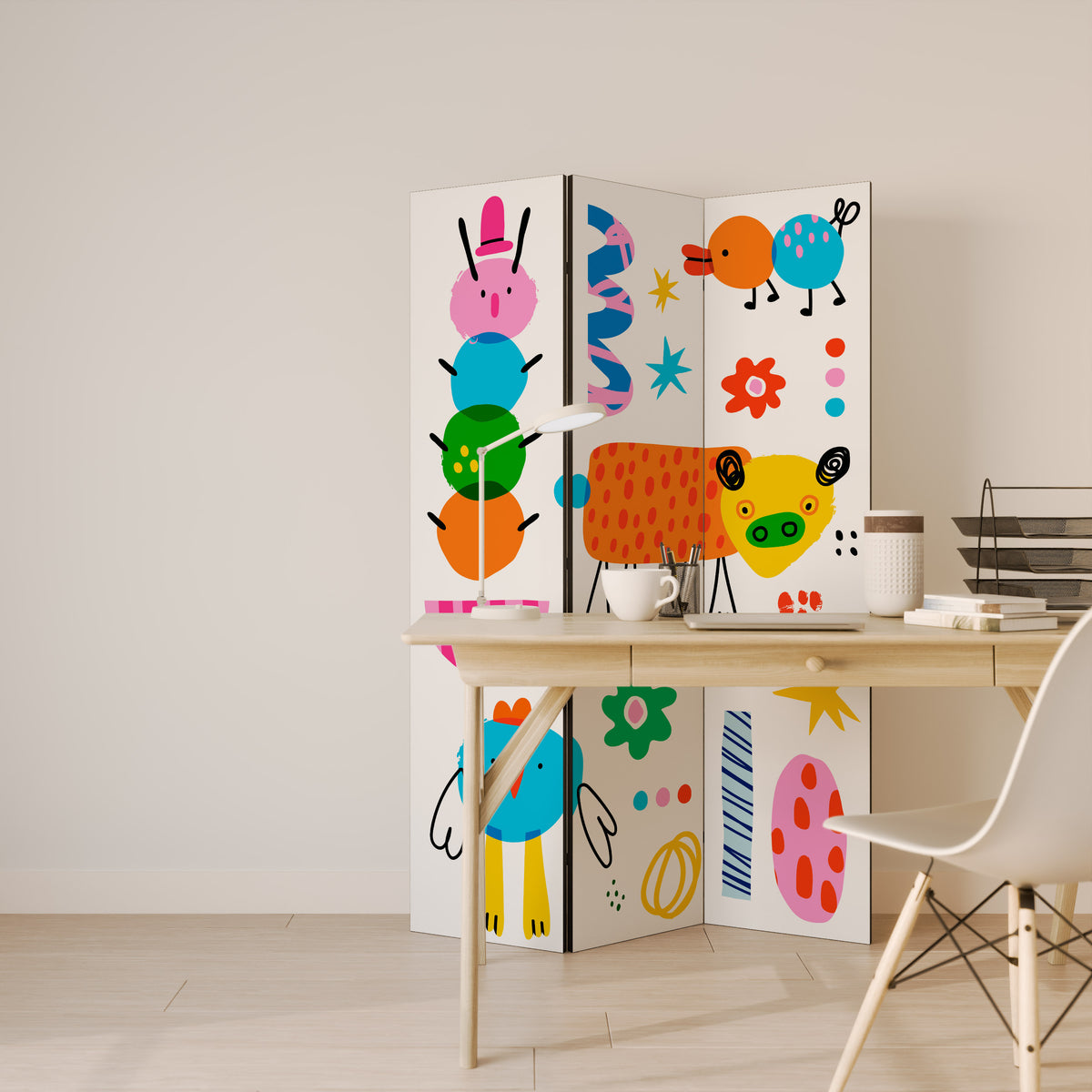 POWER OF IMAGINATION 3-Panel Room Divider