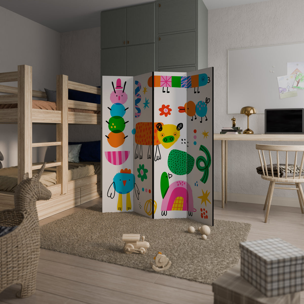 POWER OF IMAGINATION 4-Panel Room Divider