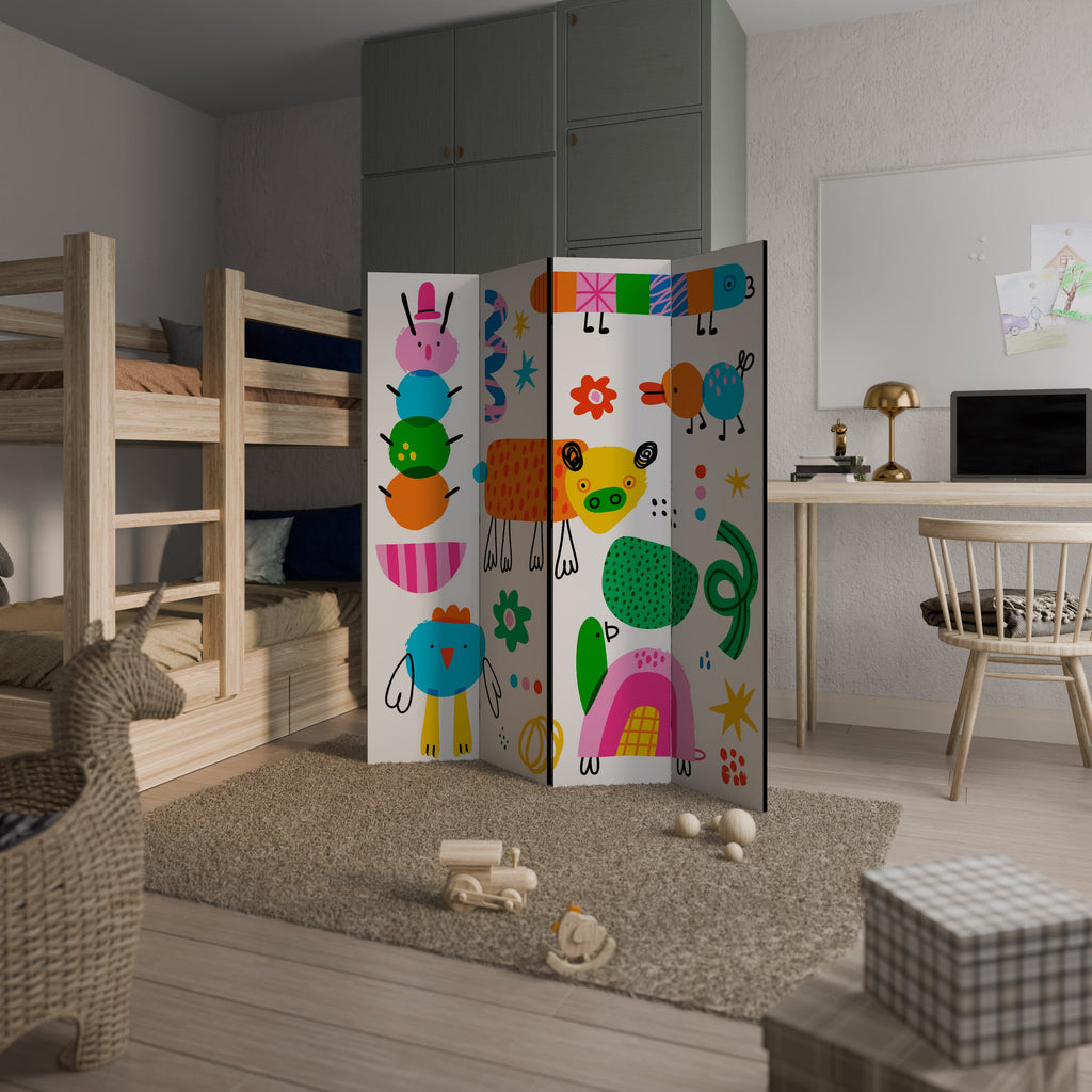 POWER OF IMAGINATION Decorative 4-Panel Room Divider