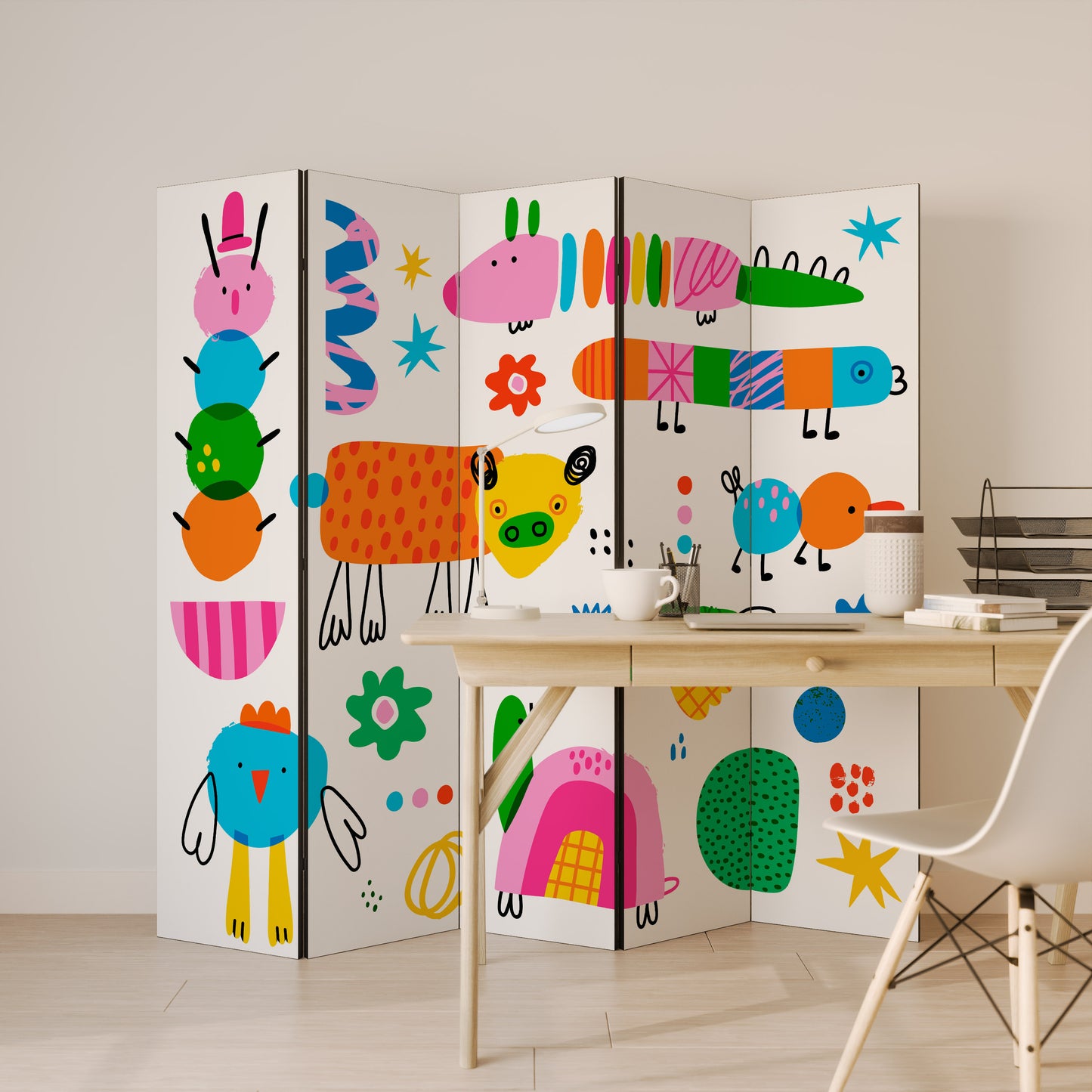 POWER OF IMAGINATION 5-Panel Room Divider