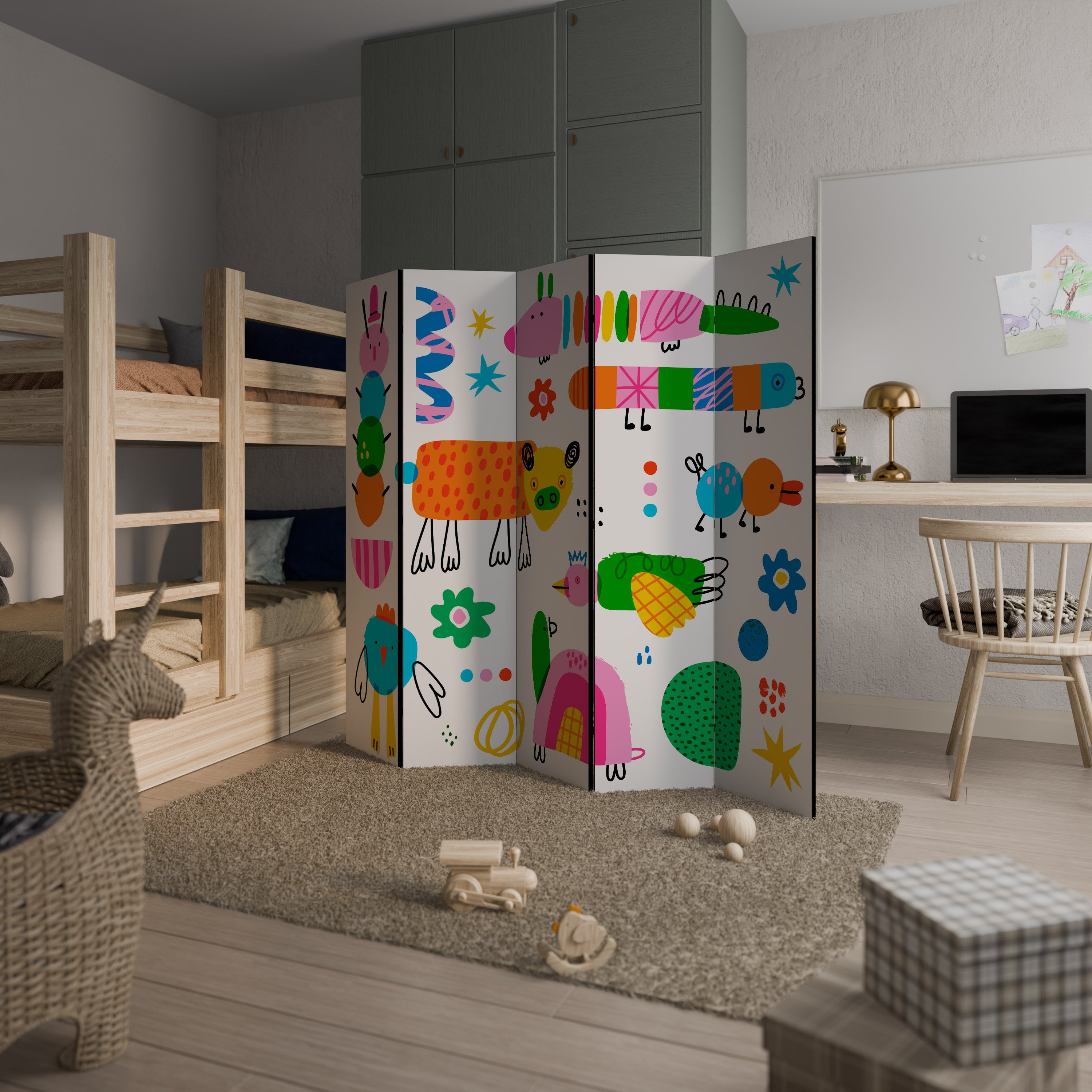 POWER OF IMAGINATION 5-Panel Room Divider