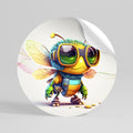 BUZZ BUDDY Peel and Stick Round Sticker