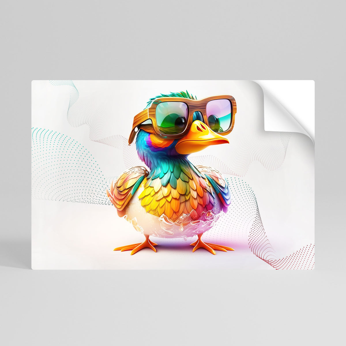 QUACKY FUN Peel and Stick Horizontal Poster