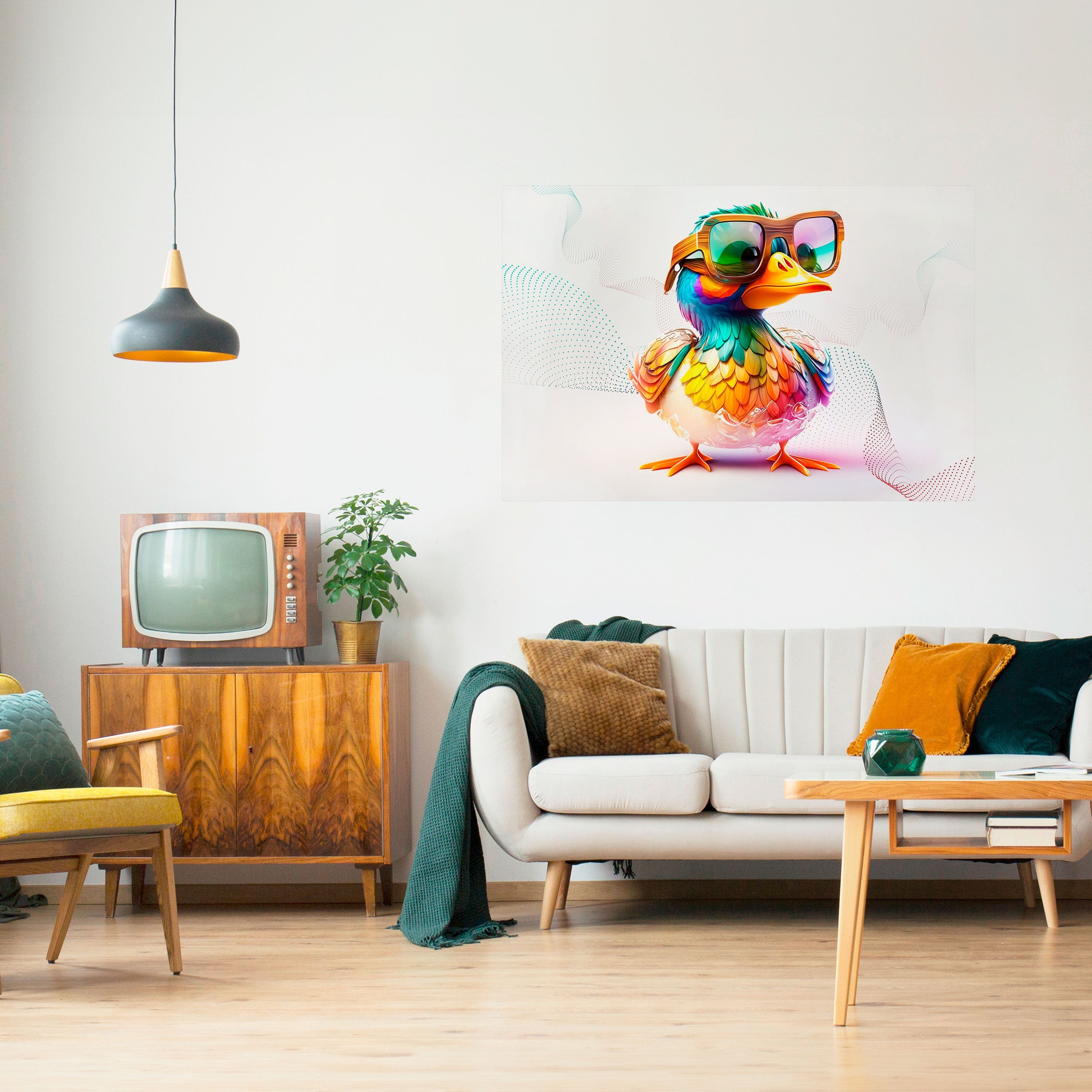 Affiche horizontale autocollante QUACKY FUN