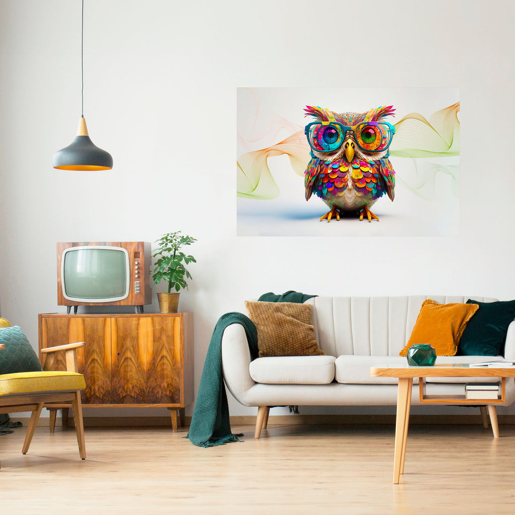 Affiche horizontale autocollante HOOT HOOT