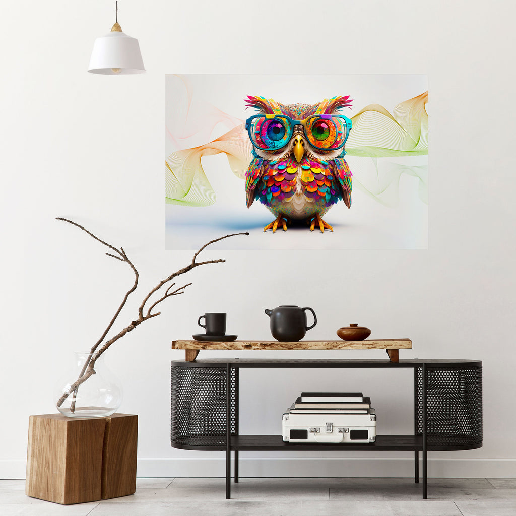 Affiche horizontale autocollante HOOT HOOT