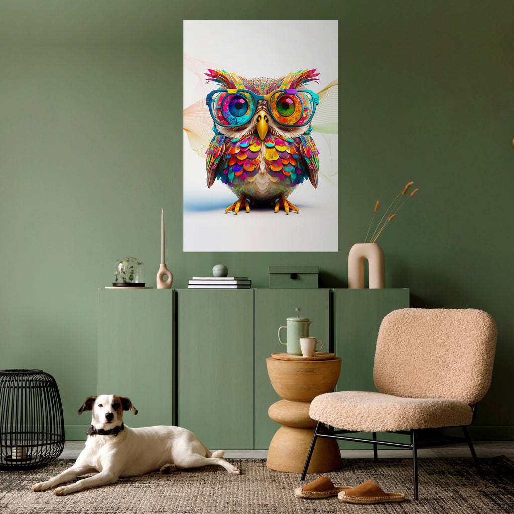 Affiche verticale autocollante HOOT HOOT