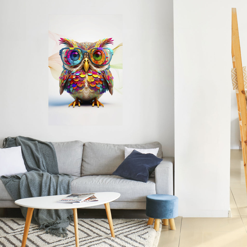 Affiche verticale autocollante HOOT HOOT