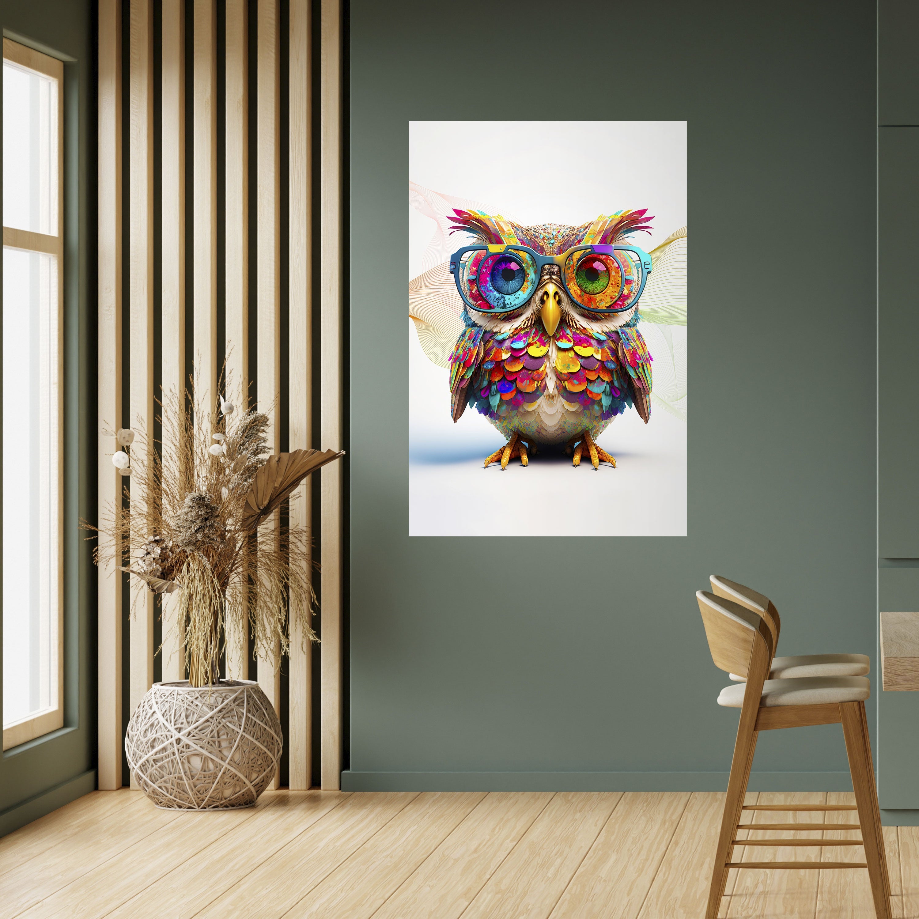Affiche verticale autocollante HOOT HOOT