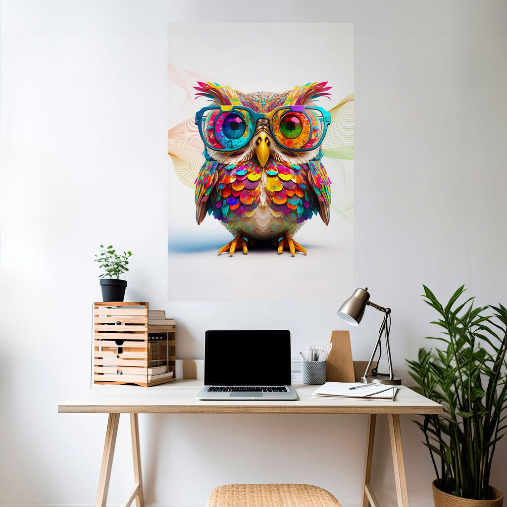 Affiche verticale autocollante HOOT HOOT