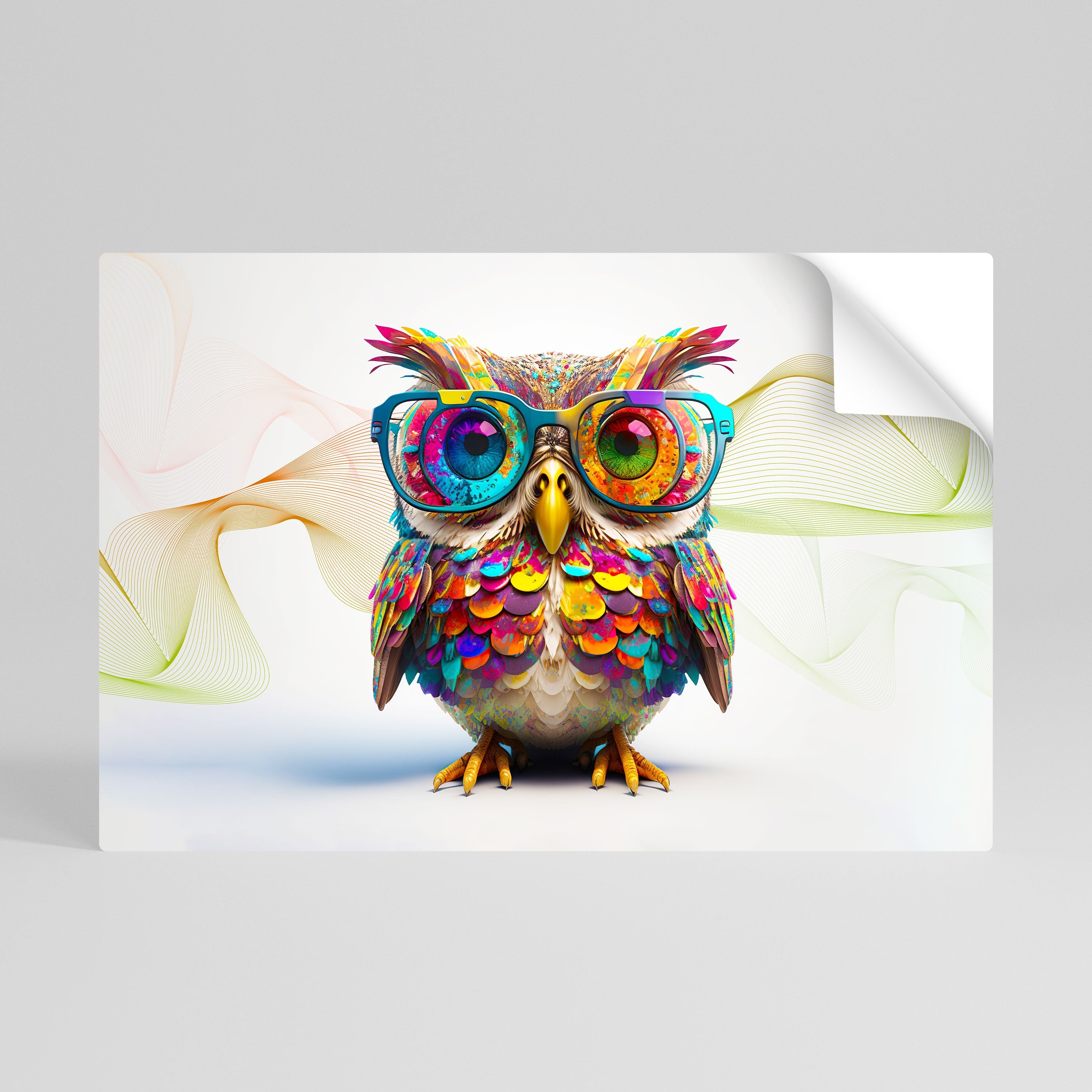 Affiche horizontale autocollante HOOT HOOT