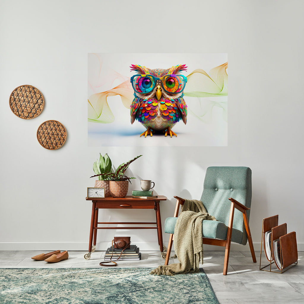 Affiche horizontale autocollante HOOT HOOT