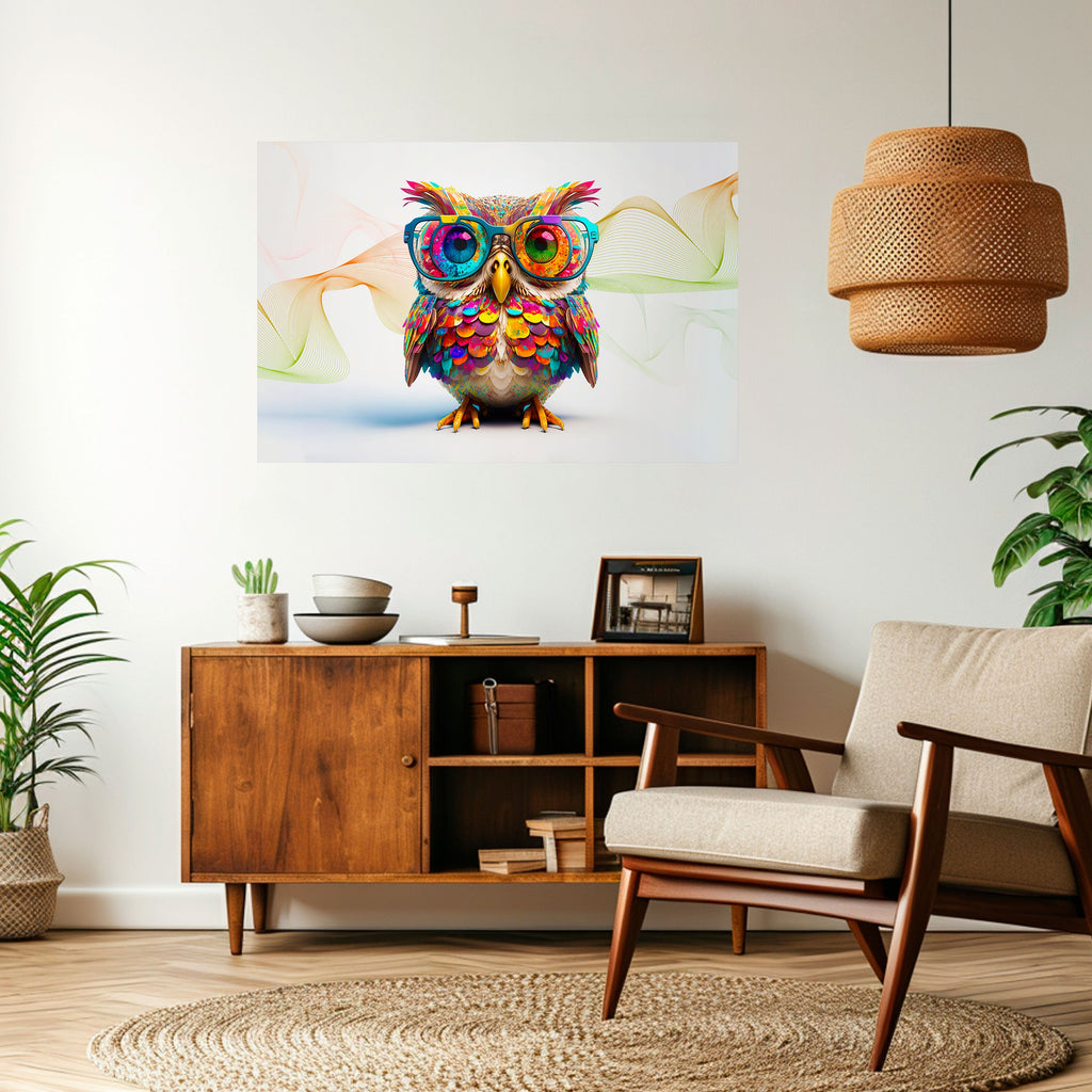 Affiche horizontale autocollante HOOT HOOT