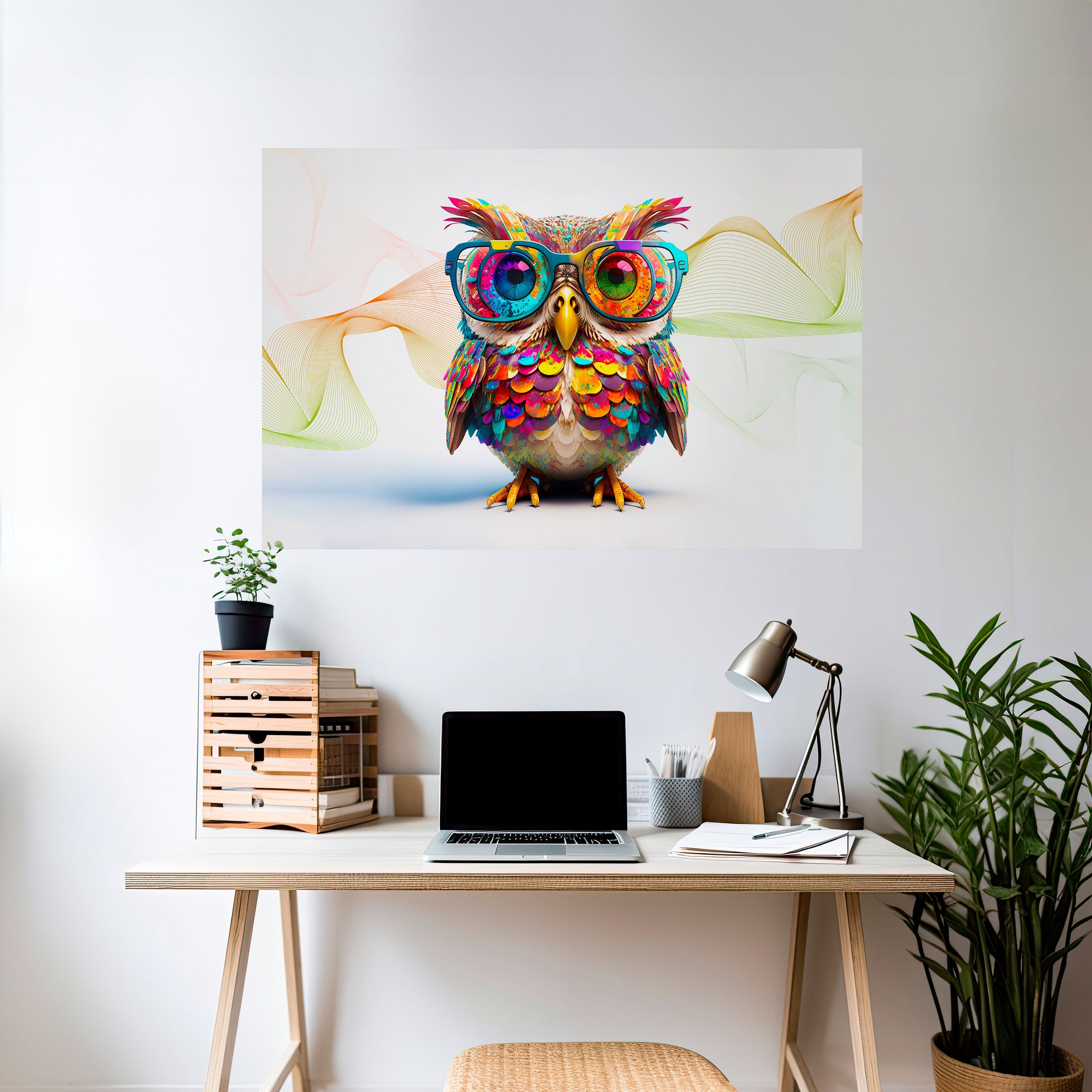 Affiche horizontale autocollante HOOT HOOT