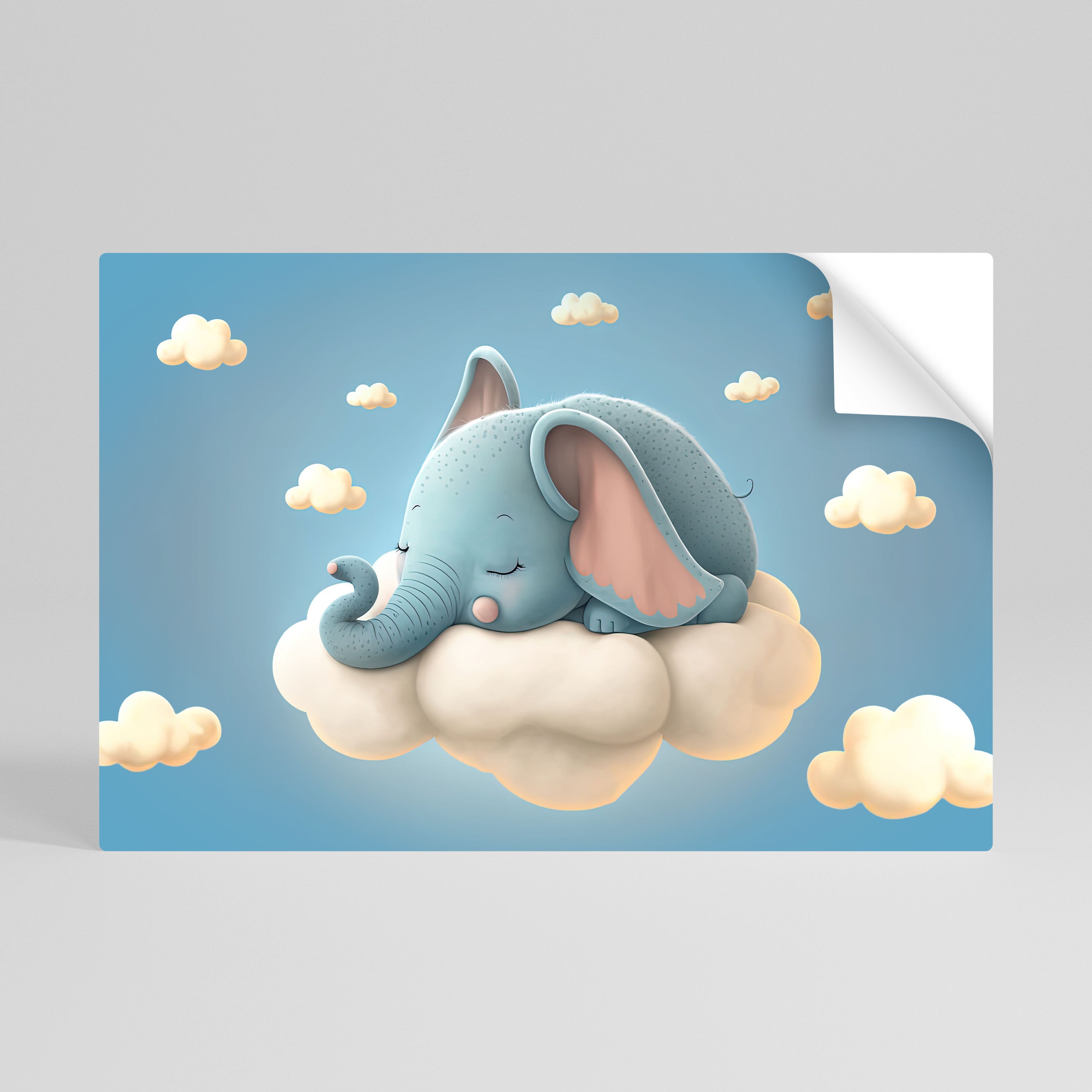 ELEPHANT DREAMS Peel and Stick Horizontal Poster