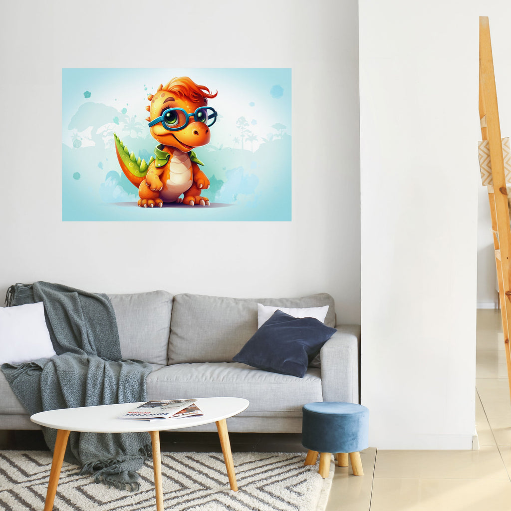 Affiche horizontale autocollante KIDDOSAURUS REX