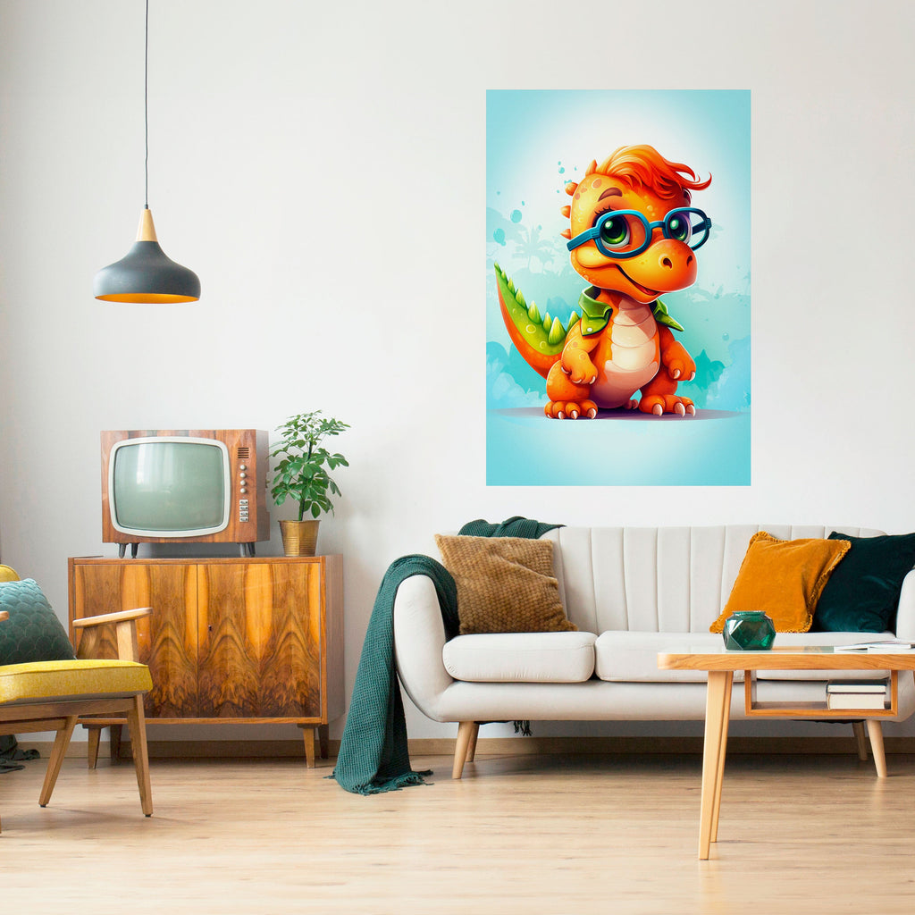 Affiche verticale autocollante KIDDOSAURUS REX