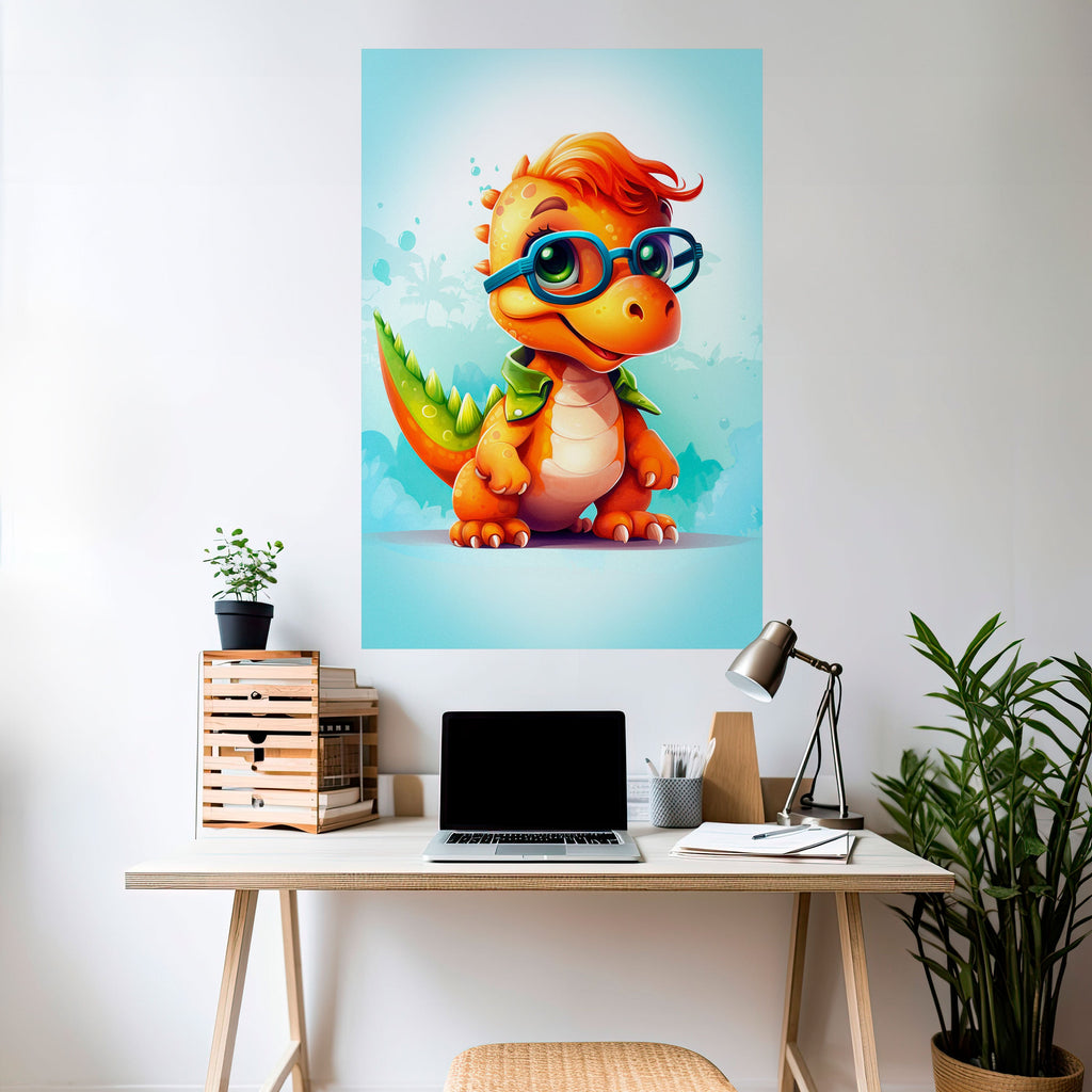Affiche verticale autocollante KIDDOSAURUS REX